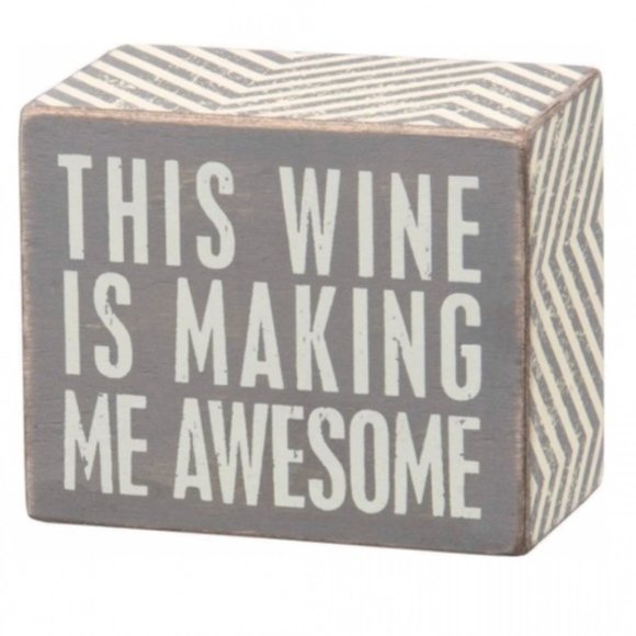 On My Rack Home Other - NEW Wine Box Sign Wall Decor Gift